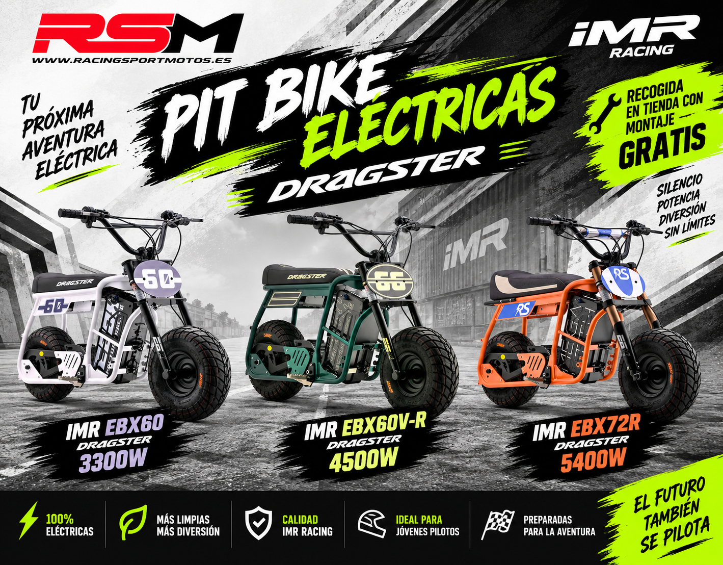 PIT BIKES ELECTRICAS DRAGSTER